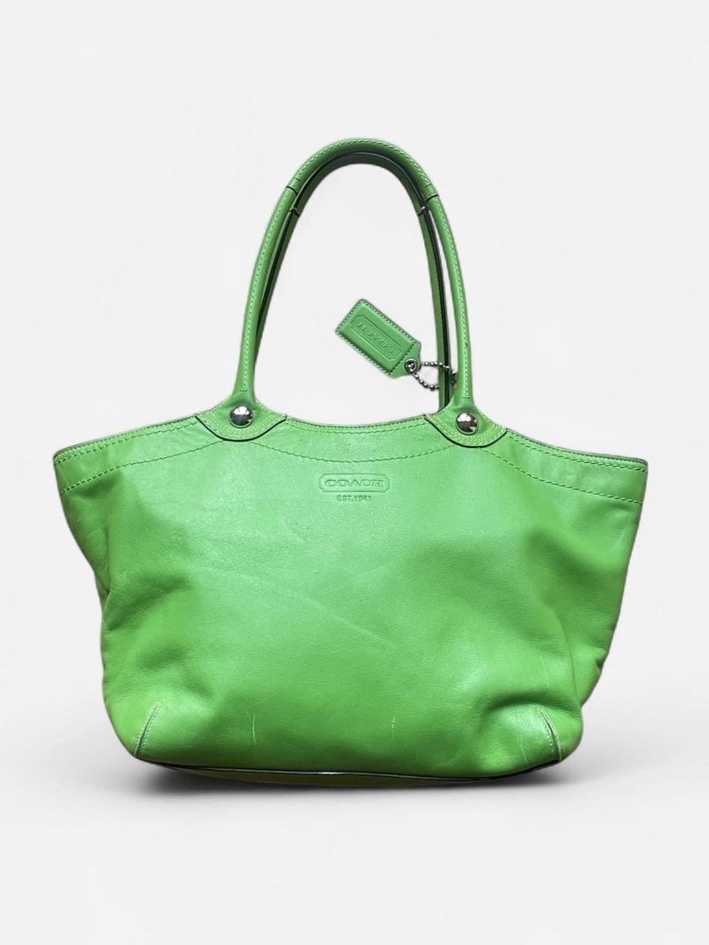 Coach Bleeker Legacy Tote Palm Green Leather Shoulder Bag #K0968-F14383 Oct 2009